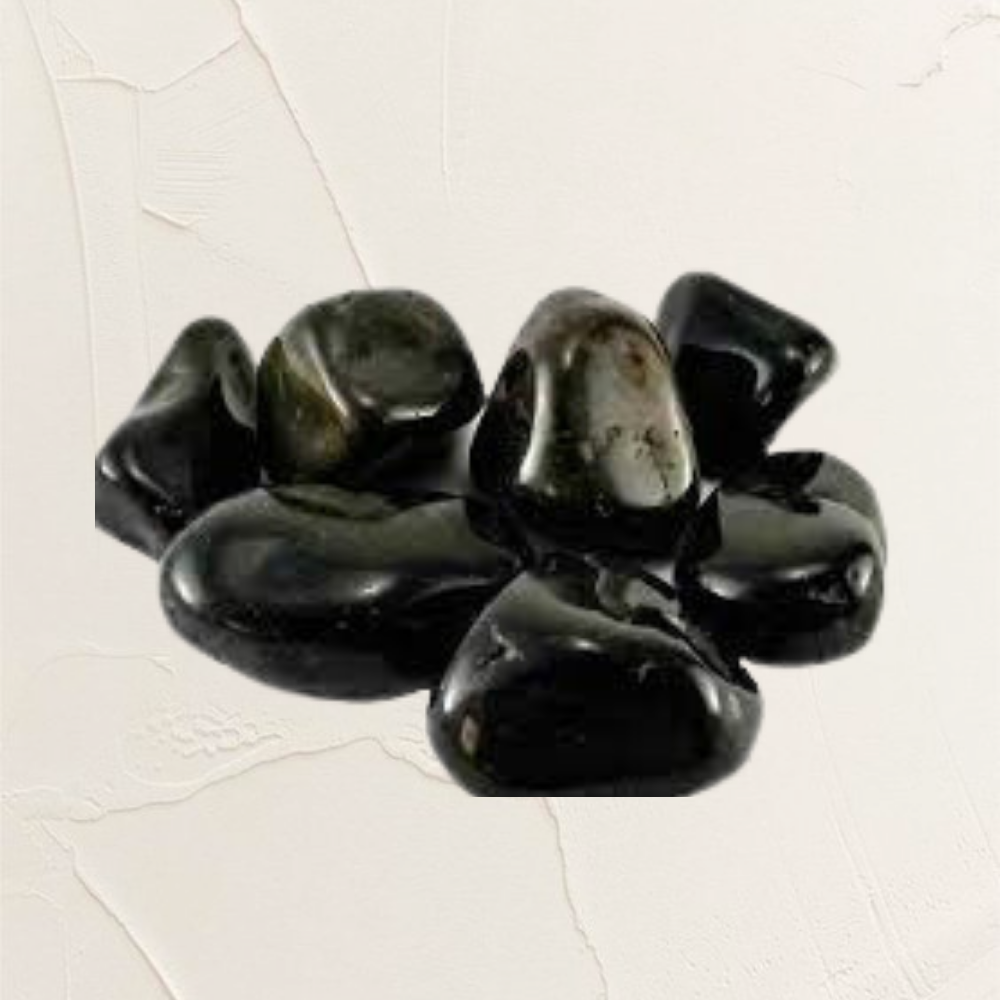 Pedra Obsidiana Preta Rolada